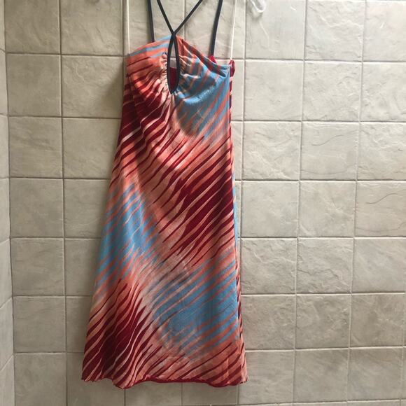 Robe Shama Stretch Crinkle Keyhole Dress S - Picture 9 of 14